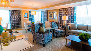 Margaritaville Resort Casino Luxury hotel suite living area