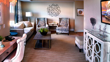 Margaritaville Resort Casino Luxury hotel suite living area