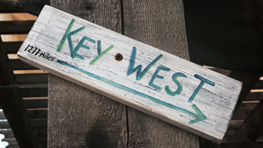 Key West Sign at Margaritaville Bossier City