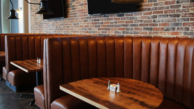 Booth Seating at Riverview Restaurant & Brewhouse