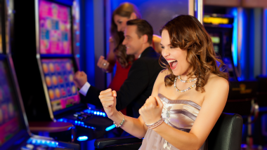 Casino Player Celebrates a Win