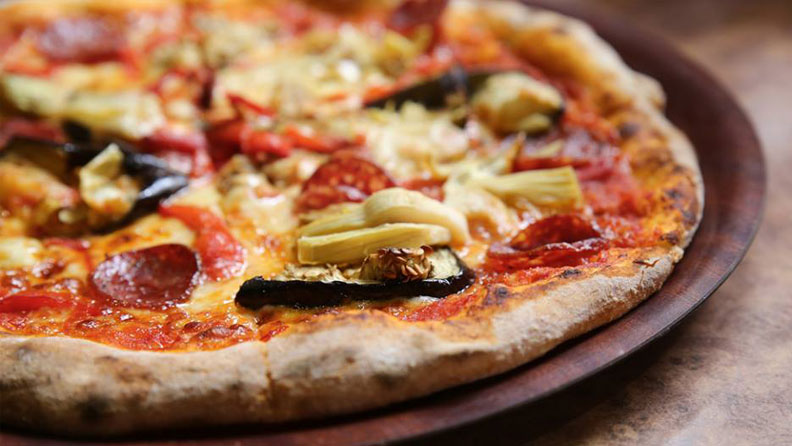 pizza with toppings